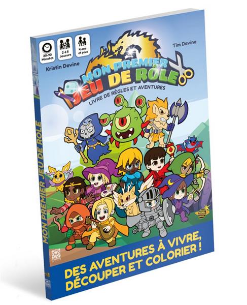 Mon Premier Jeu de Rôle Une aventure à colorier Livre de règles