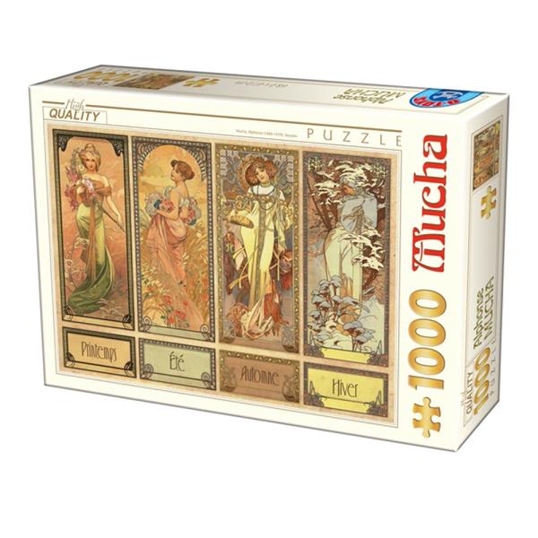 Puzzle 1000 pièces A.MUCHA Saisons