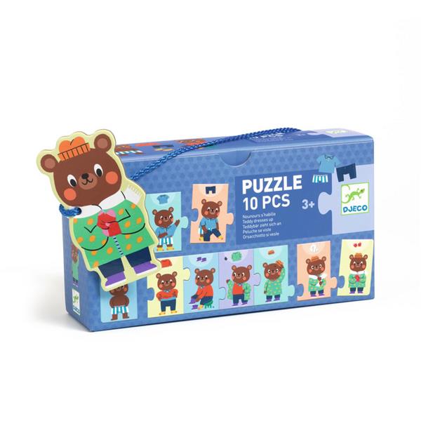 Puzzle frise - Nounours s'habille