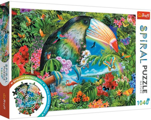 Puzzle 1040 pièces Spiral Animaux Tropical