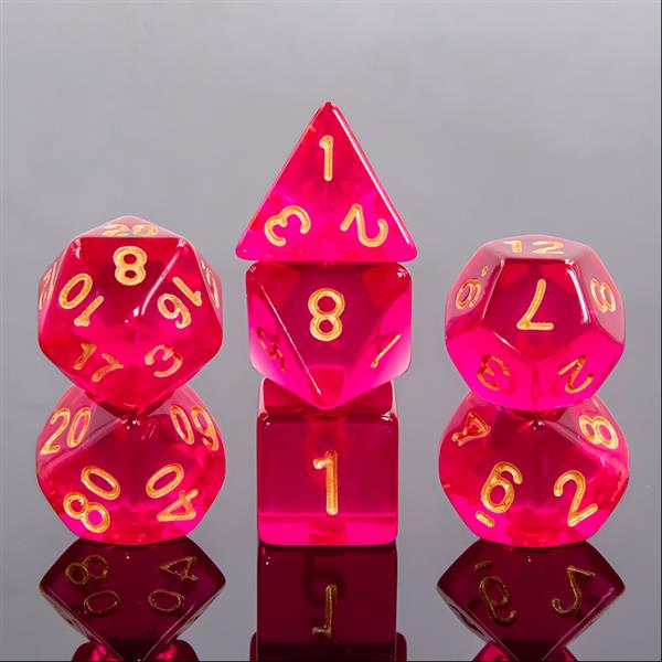 Dés pour jdr - Violet Foncé Transparent