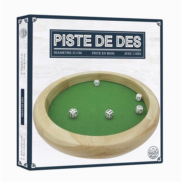 Piste de Dés 35Cm Bois Ronde