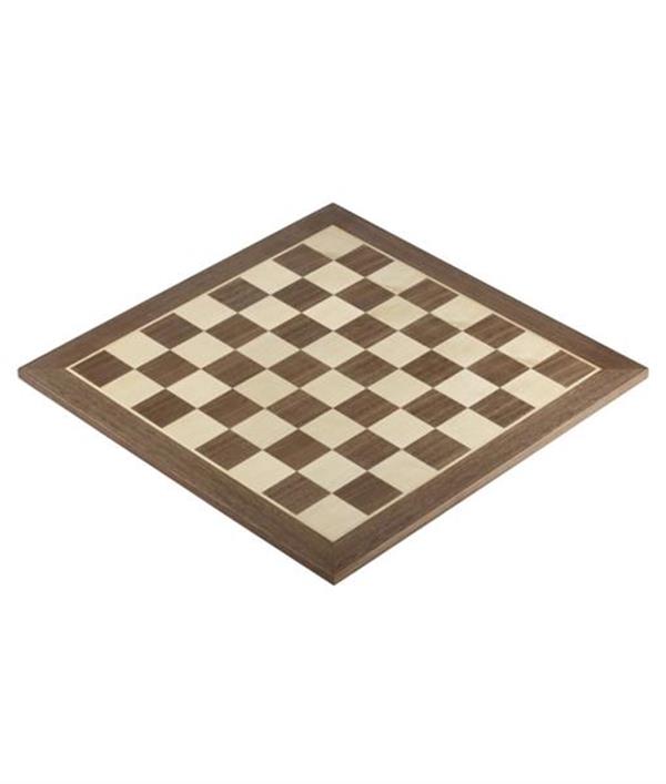 Plateau Jeu Echecs Marqueterie Erable Noyer case 40mm