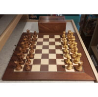 Ensemble Jeu d'Echecs Prestige plateau Palissandre pièces T4