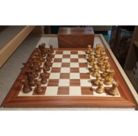 Ensemble Jeu d'Echecs Prestige plateau Acajou T4