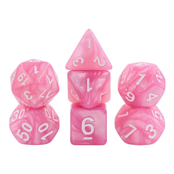 Dés pour jdr - Rose nacré