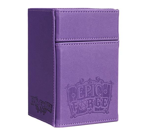 Double Deck Box Epic Forge 100 cartes et rangement Dés - Violet
