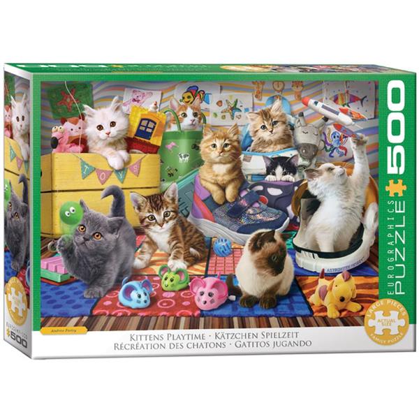Puzzle 500 pièces Récréation des chatons