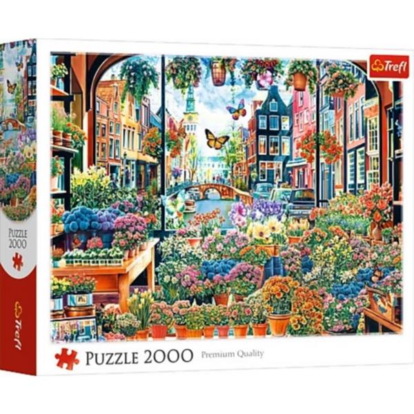 Puzzle 2000 pièces Fleuriste à Amsterdam (*)