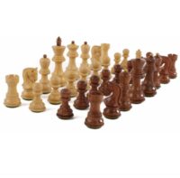 Pièces d'échecs N°3 Russian "zagreb" Buis et Acacia Plombées feutrées