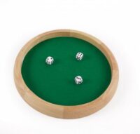 Piste de Dés 29Cm Bois Ronde