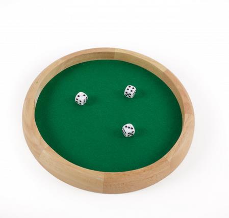 Piste de Dés 29Cm Bois Ronde