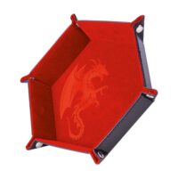 Piste de Dés - Dragon Rouge - Cuir et Velours -