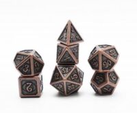 Dés pour jdr - Mini lot de 7 dés en métal (16mm) - Devil Eye Bronze