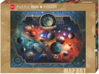 Puzzle 1500 pièces Map Art Space World
