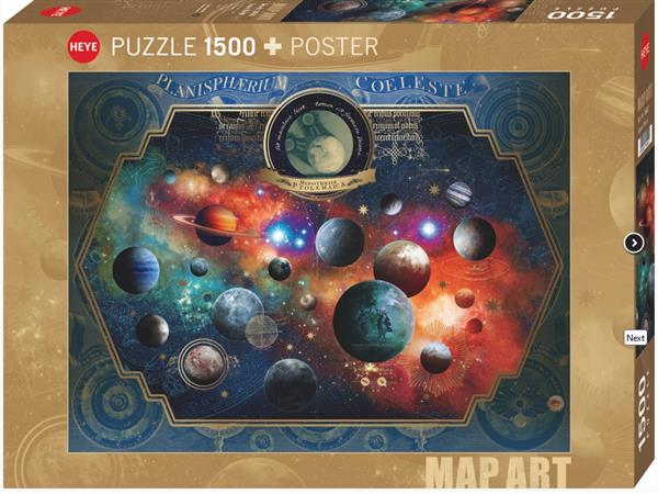 Puzzle 1500 pièces Map Art Space World