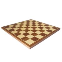 Plateau Jeu Echecs Marquetterie Noyer-Sycomore case 40mm Lettré Chiffré