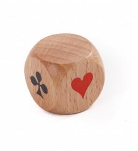 Dé d'Atout belote bois 30mm