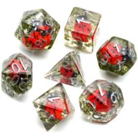 Dés pour jdr - Résine Coccinelle