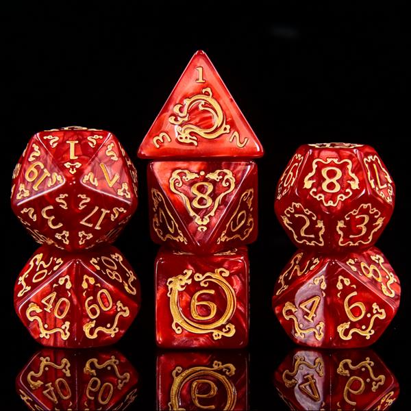 Dés pour jdr - Auspicious Clouds-red