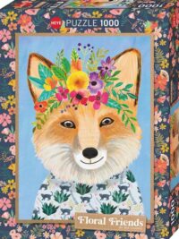 Puzzle 1000 pièces Friendly Fox Floral