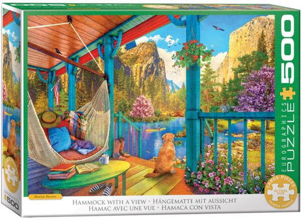 Puzzle 500 pièces Hamac avec une vue