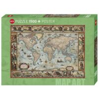 Puzzle 1500 pièces Map Art Blaeu World